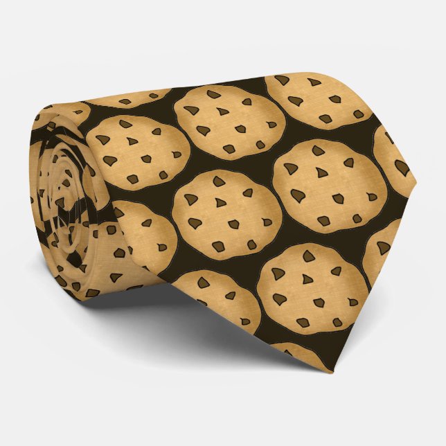Chocolate chip cookie bakery tiled tie (Rolled)