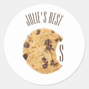 Chocolate Chip Cookie Bite Classic Round Sticker