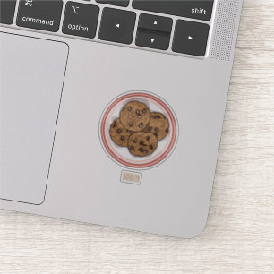 Chocolate chip cookie cartoon illustration