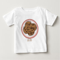 Chocolate chip cookie cartoon illustration
