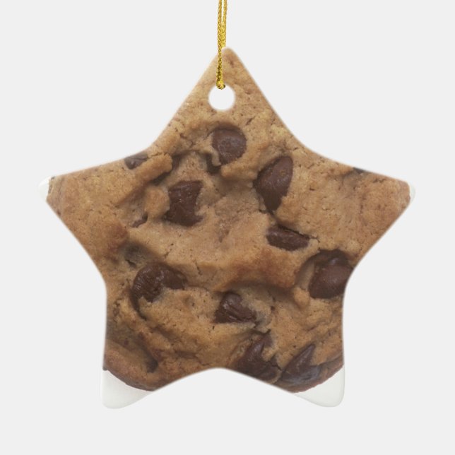 chocolate-chip-cookie- ceramic tree decoration (Front)