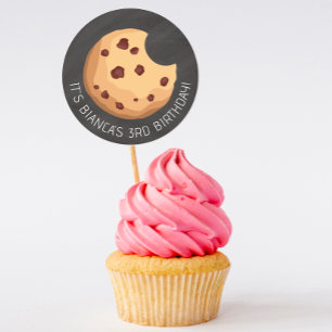 Chocolate Chip Cookie Chalkboard Birthday Sticker