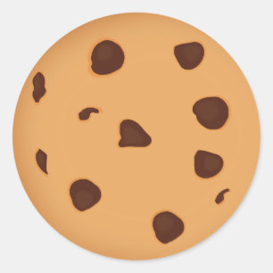 Chocolate Chip Cookie Classic Round Sticker