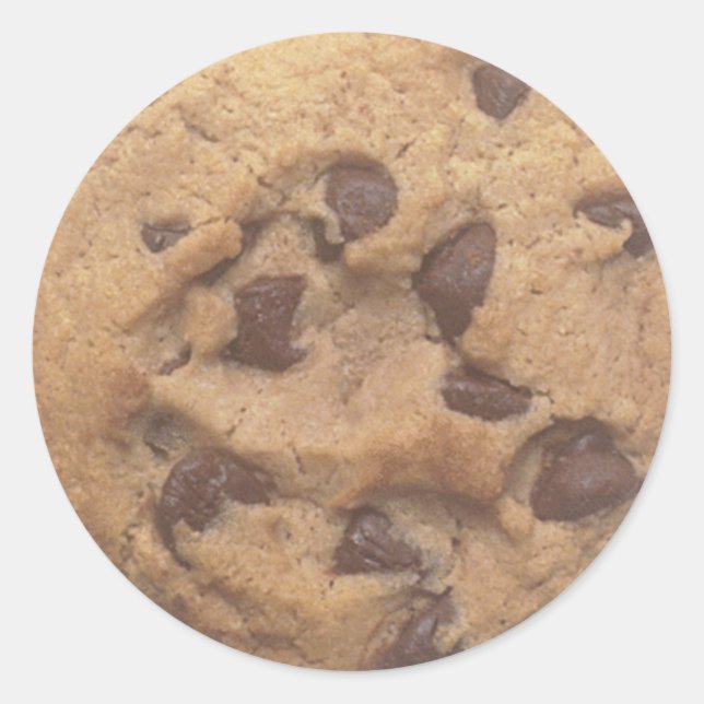 Chocolate Chip Cookie Classic Round Sticker (Front)