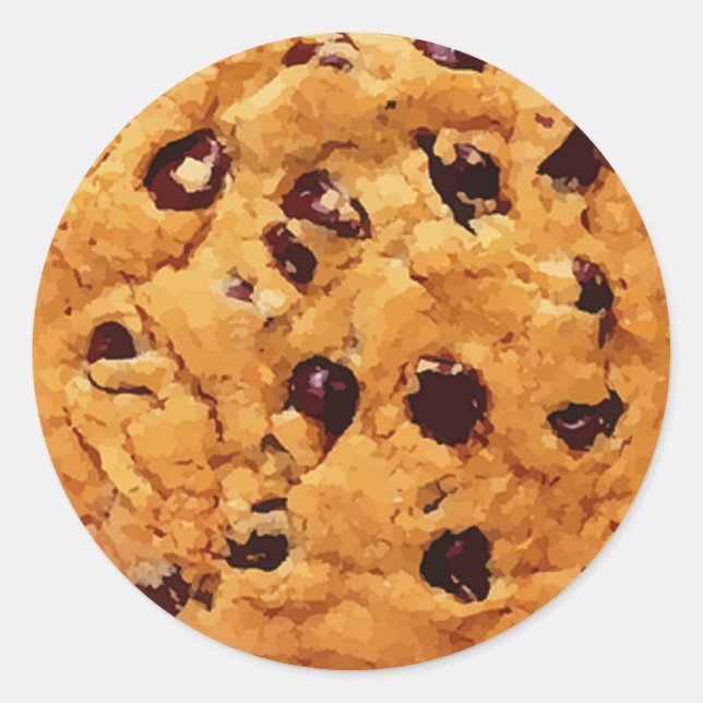 Chocolate Chip Cookie Classic Round Sticker (Front)