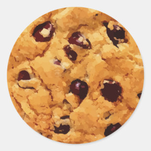 Chocolate Chip Cookie Classic Round Sticker