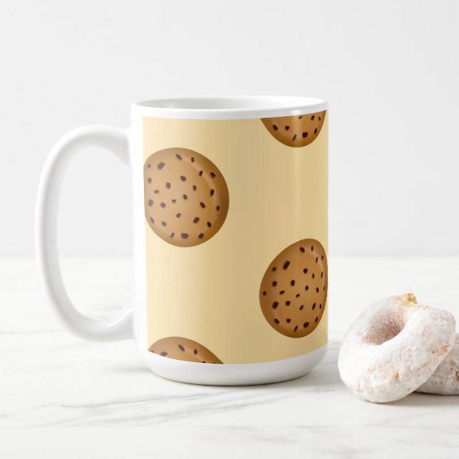 Chocolate Chip Cookie  Coffee Mug (With Donut)
