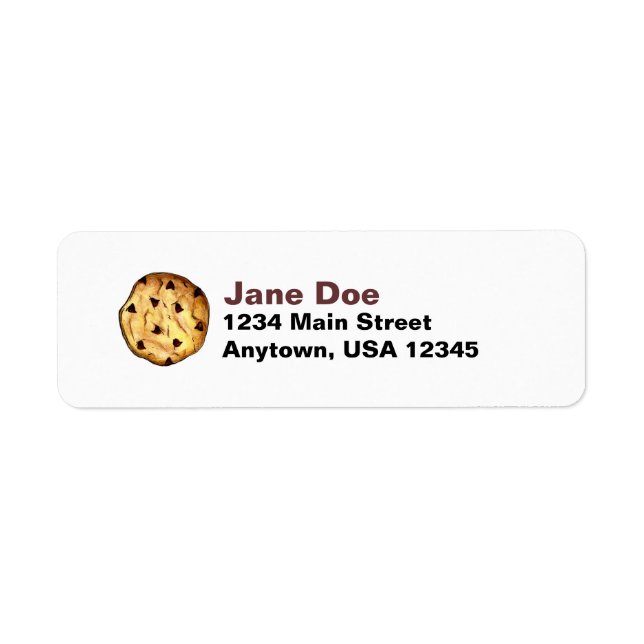 Chocolate Chip Cookie Cookies Foodie Labels (Front)