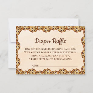 Chocolate Chip Cookie Diaper Raffle Card Sweet