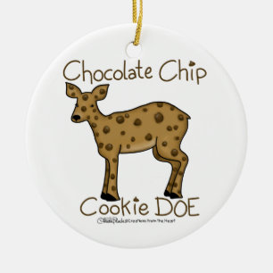 Chocolate Chip Cookie Doe Ceramic Ornament