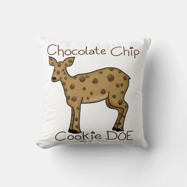 Chocolate Chip Cookie Doe Cushion (Front)
