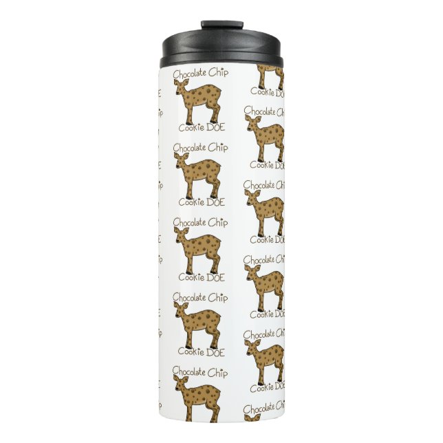 Chocolate Chip Cookie Doe Thermal Tumbler (Front)
