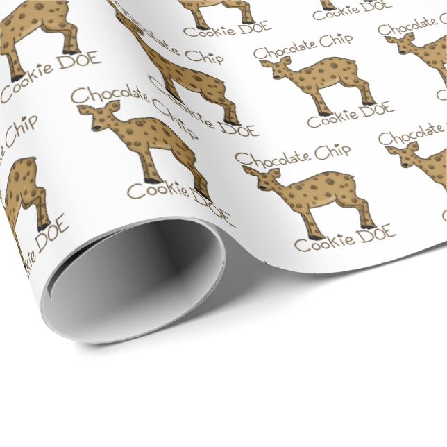 Chocolate Chip Cookie Doe Wrapping Paper (Roll Corner)