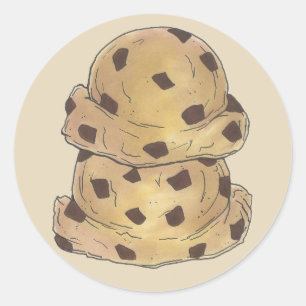 Chocolate Chip Cookie Dough Bakery Pastry Chef Classic Round Sticker