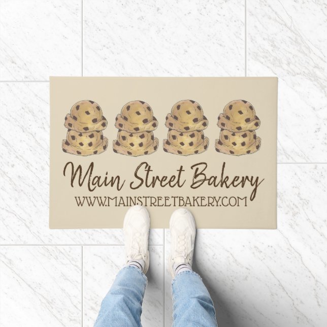 Chocolate Chip Cookie Dough Bakery Pastry Chef Doormat (Indoor)