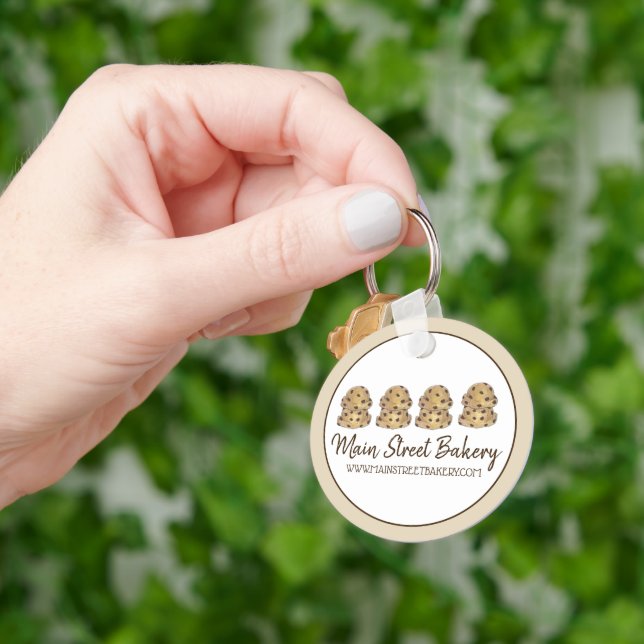 Chocolate Chip Cookie Dough Bakery Pastry Chef Key Ring (Hand)