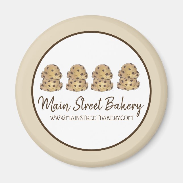 Chocolate Chip Cookie Dough Bakery Pastry Chef Magnet (Front)