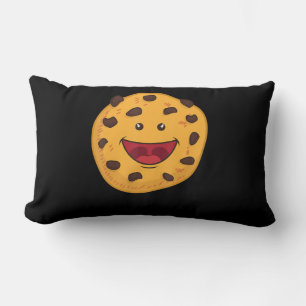 Chocolate Chip Cookie Face Halloween Costume Gift Lumbar Cushion