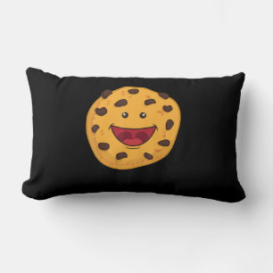 Chocolate Chip Cookie Face Halloween Product Lumbar Cushion