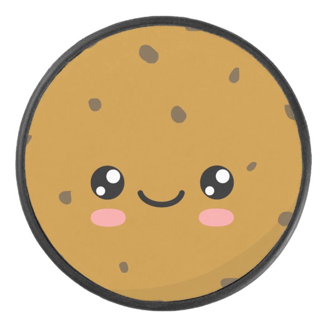 Chocolate Chip Cookie Hockey Puck (Front)