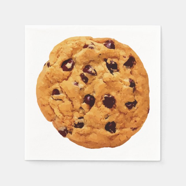 Chocolate Chip Cookie Image Napkin (Front)
