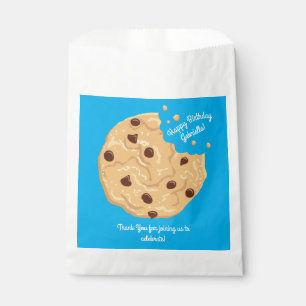 Chocolate Chip Cookie Kids 1st Birthday Party Blue Favour Bag