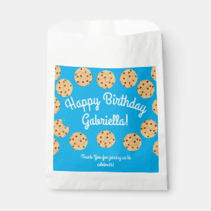 Chocolate Chip Cookie Kids 1st Birthday Party Blue Favour Bag