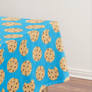 Chocolate Chip Cookie Kids 1st Birthday Party Blue Tablecloth
