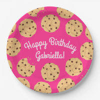 Chocolate Chip Cookie Kids 1st Birthday Party Pink