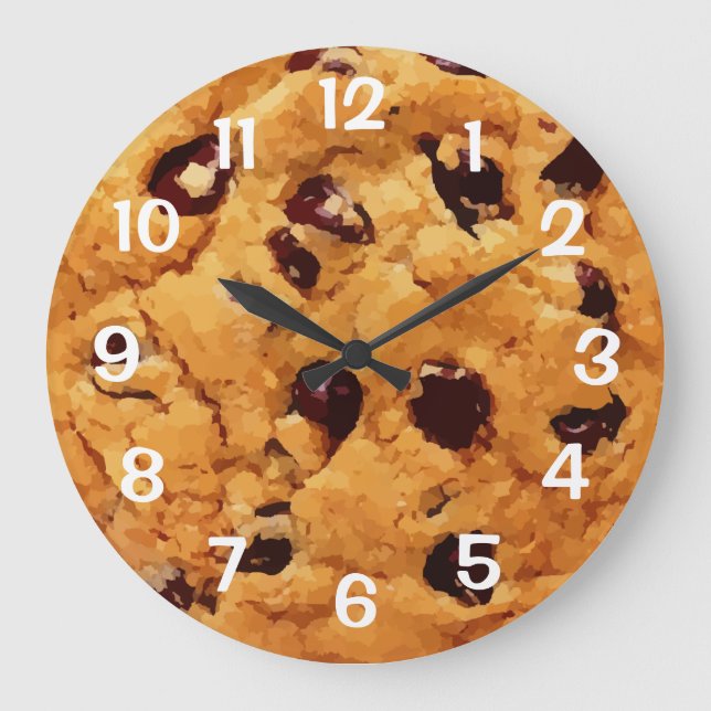 Chocolate Chip Cookie Large Clock (Front)