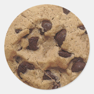 "Chocolate Chip Cookie Munch" Classic Round Sticker