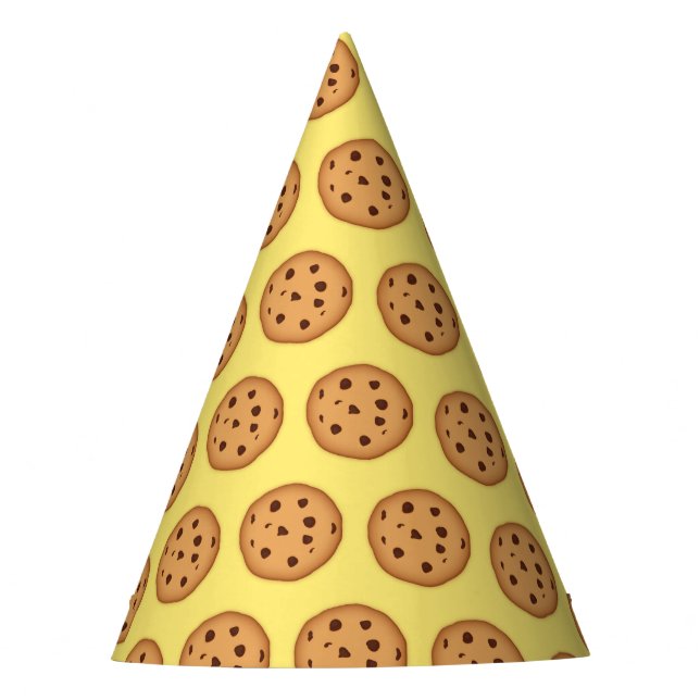 Chocolate Chip Cookie Pattern Party Hat (Front)