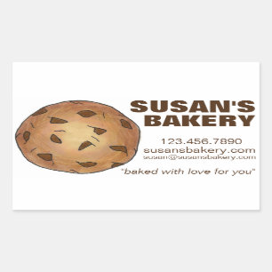 Chocolate Chip Cookie Personalised Bakery Stickers