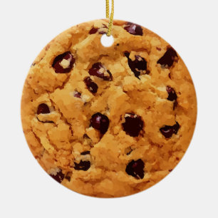 Chocolate Chip Cookie Personalised Christmas Ceramic Ornament