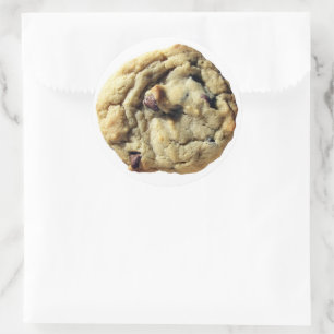 Chocolate Chip Cookie Photograph Classic Round Sticker