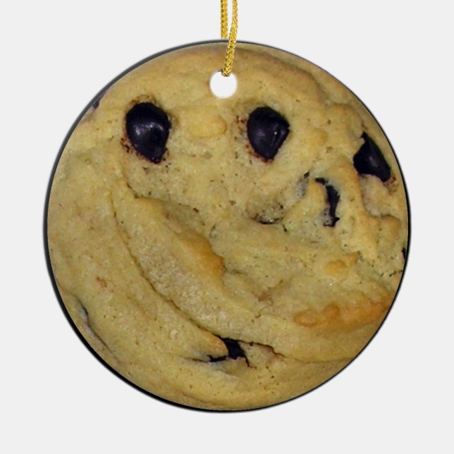 Chocolate Chip Cookie Recipe Ceramic Ornament (Front)