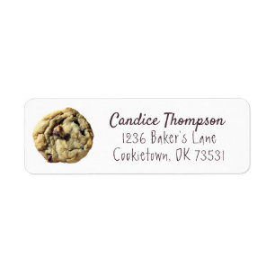 Chocolate Chip Cookie Return Address Label