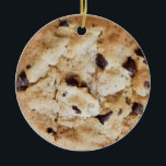 Chocolate Chip Cookie Romantic Christmas   Ceramic Ornament<br><div class="desc">Cute chocolate chip cookie pun. Personalise the back with your own customised message.</div>
