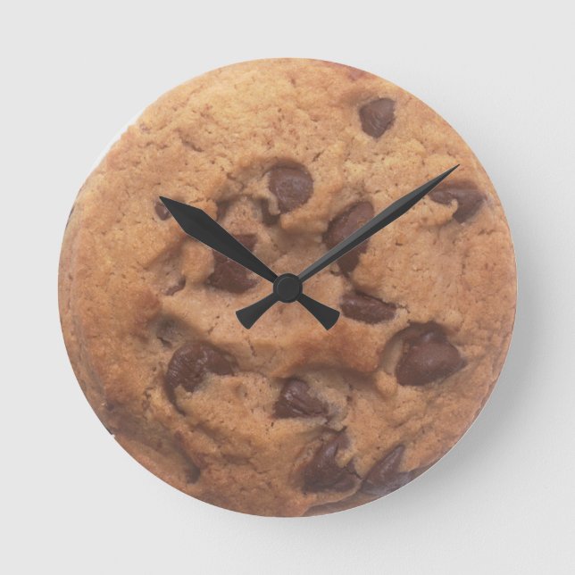 Chocolate Chip Cookie Round Clock (Front)