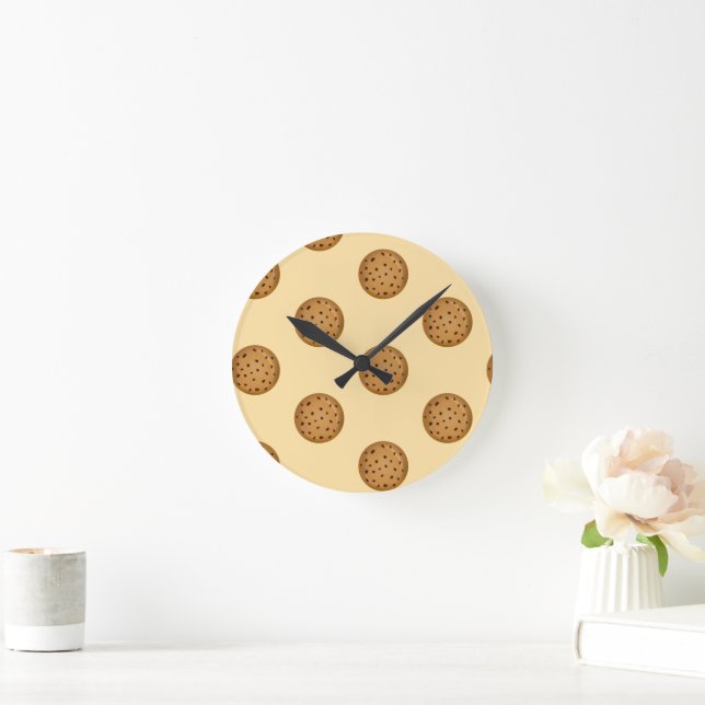 Chocolate Chip Cookie  Round Clock (Home)