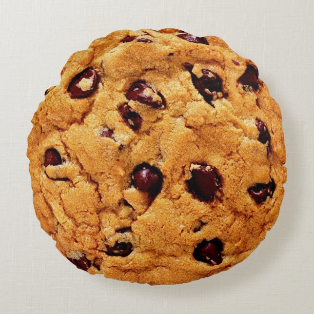 Chocolate Chip Cookie Round Cushion (Front)