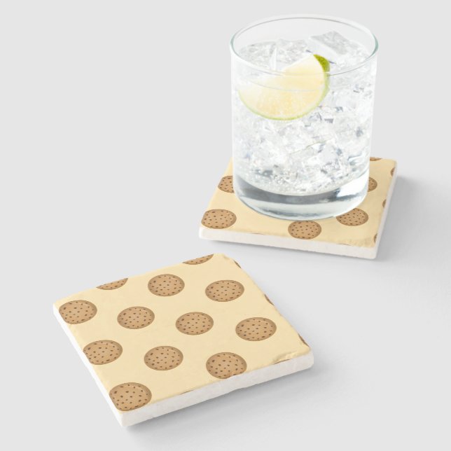 Chocolate Chip Cookie  Stone Coaster (Side)