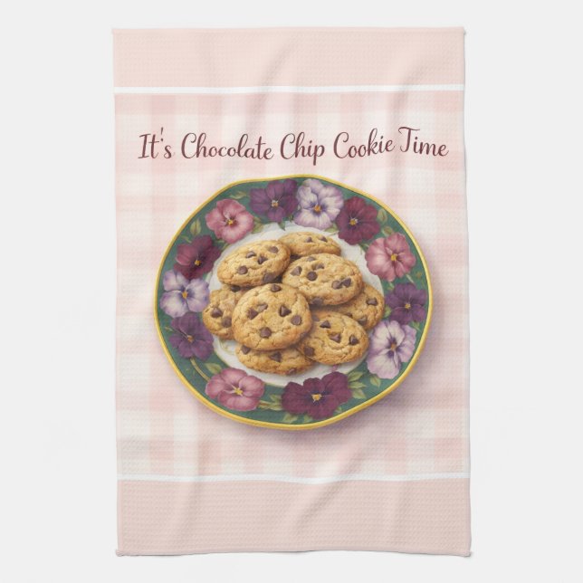 Chocolate Chip Cookie Time Cottage Tea Towel (Vertical)