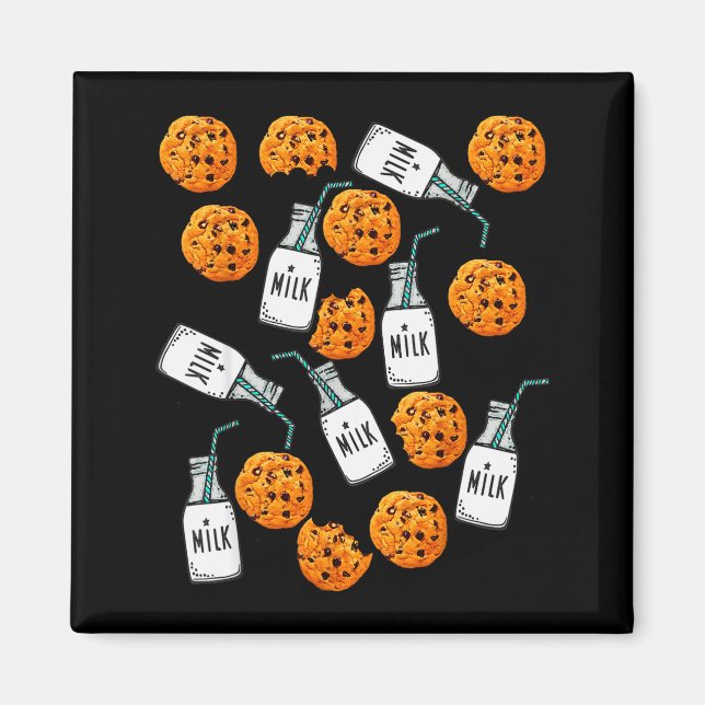 Chocolate Chip Cookies And Milk Funny Costume  Magnet (Front)