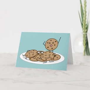 Chocolate Chip Cookies baked plate dessert Thank You Card