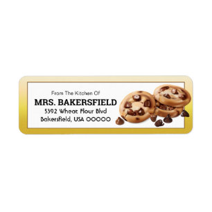 Chocolate Chip Cookies Baking Gift Return Address Label