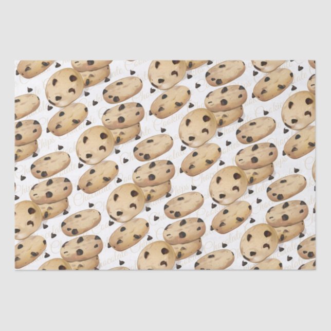Chocolate Chip Cookies Baking Gift Tissue Paper (Front)