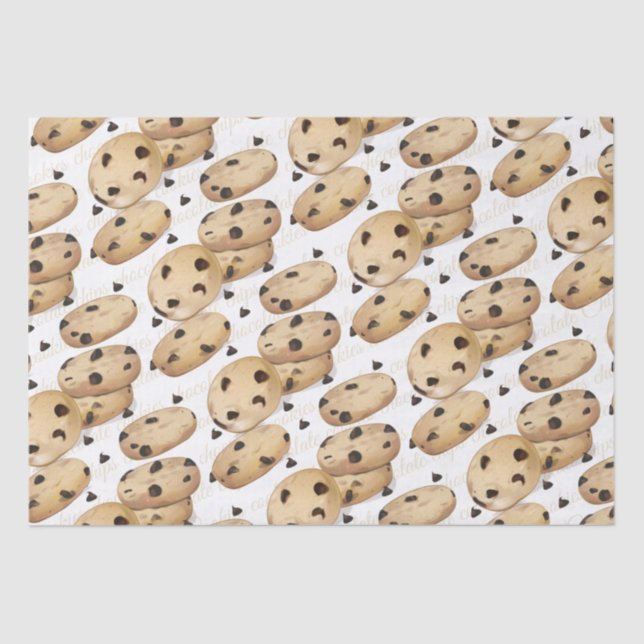 Chocolate Chip Cookies Baking Gift Tissue Paper (Front)