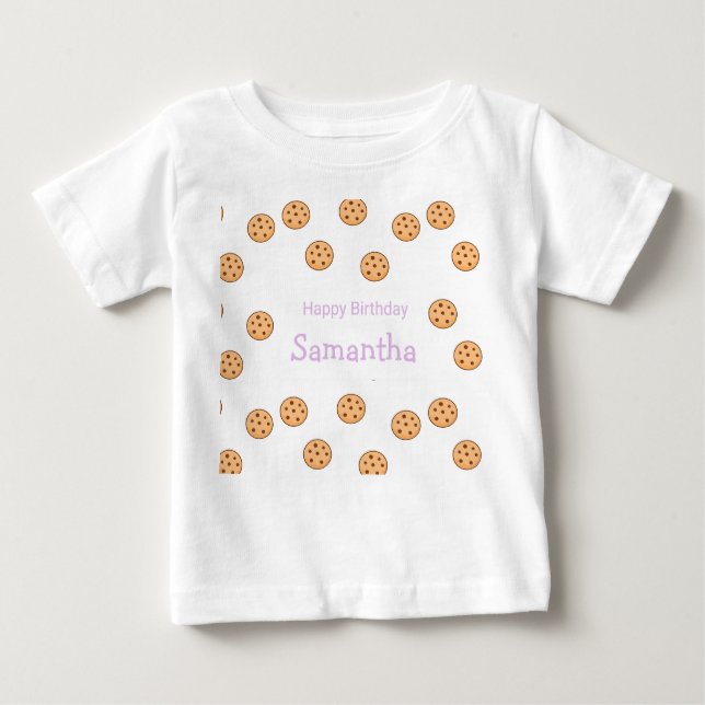 Chocolate chip cookies birthday  baby T-Shirt (Front)
