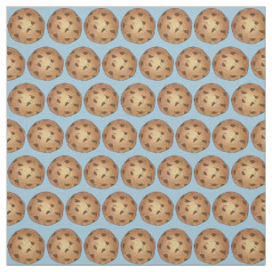 Chocolate Chip Cookies Blue Bake Sale Dessert Food Fabric
